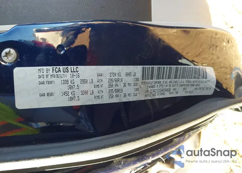 2017 Chrysler Pacifica Touring-L Plus z USA, uszkodzony, nr VIN 2C4RC1EG3HR594630